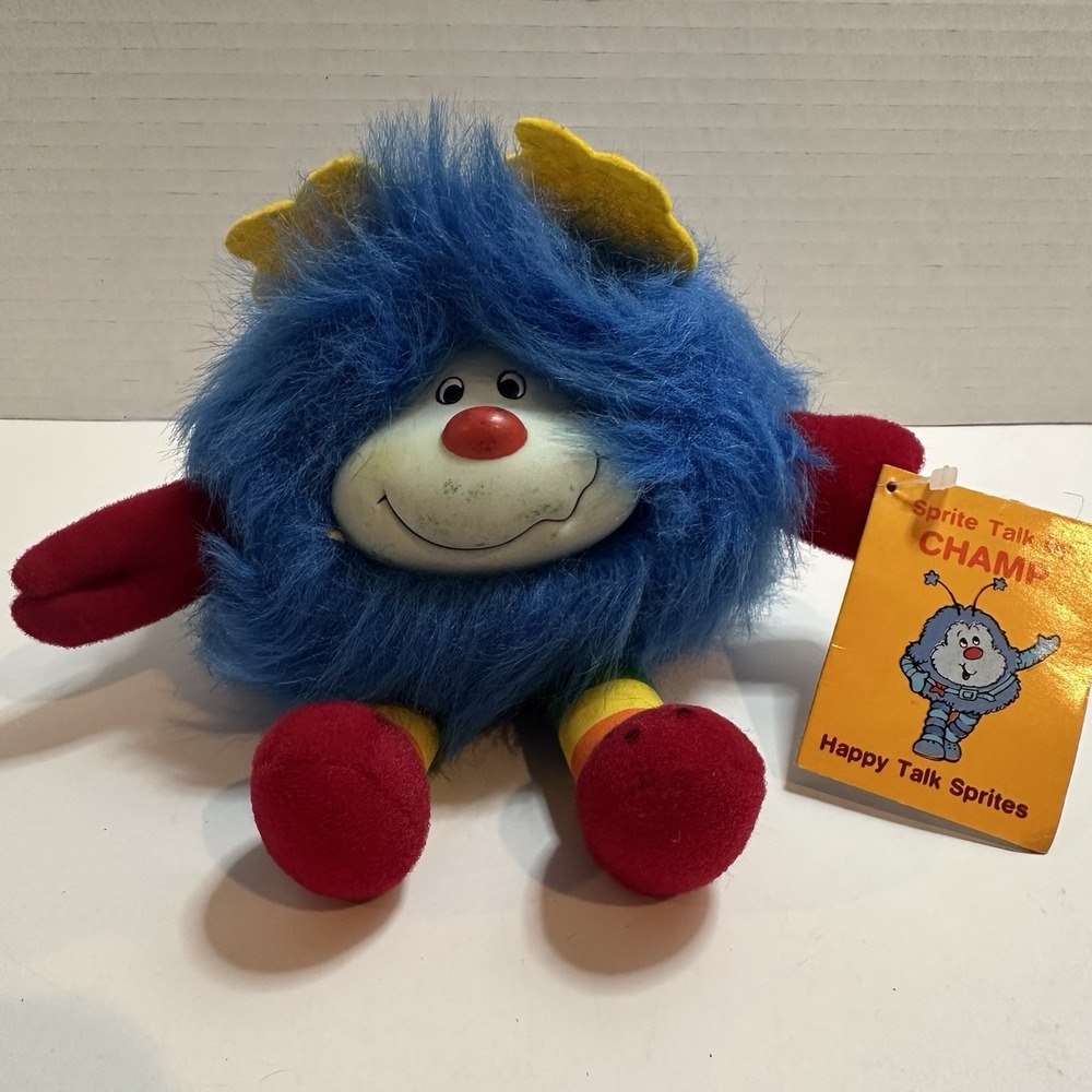 Vintage Rainbow‎ Brite Sprite Champ Blue Plush Hallmark Toy 1983 New Old Stock